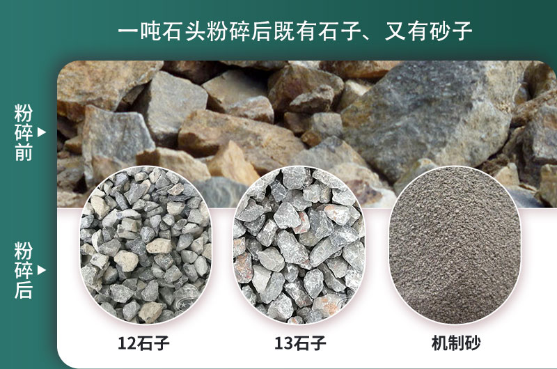 一噸石頭能出多少噸石子，石子破碎設備有哪些
